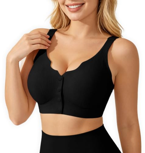 Front Fastening Bras Wireless Support Comfort Bras Soft Post Surgery Bra | Non Wired Comfy Jelly Bra, Post OP Bra for Mastectomy, the Elderly Ladies