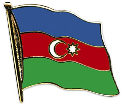 Flaggen-Pin vergoldet : Aserbaidschan