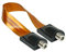 Good Connections® SAT Tür-/Fensterdurchführung - High-Quality, extrem flach - F-Kupplung an F-Kupplung - Gesamtlänge inkl. Stecker 53,5 cm, flexible Länge 44,5 cm