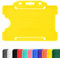 CKB LTD Ausweishüllen einseitig Hartplastik Ausweishalter starr, zum Einschieben, für Ausweise im Querformat, Kunststoff, für 86 mm / 54 mm CR80 Kreditkartengröße, Gelb, 100 Stück