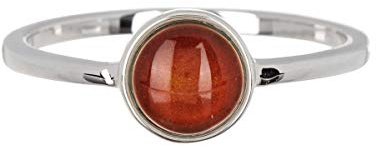 Pura Vida Silver Round Mood Ring - Brass Base with Rhodium Plating, Jewelry Accessories - Size 8