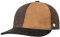 LIERYS Tricolour Ledercap - 6-Panel-Stil - Baseballcap mit Strapback-Verschluss - Flat Brim Cap - Für alle Jahreszeiten Cognac S/M (55-57 cm)
