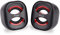 Equip Mini USB Lautsprecher für Notebook und PC, schwarz/rot