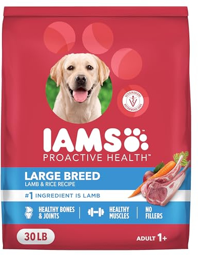 IAMS Proactive Health Large Breed Dry Dog Food, Lamb & Rice, 30 lb