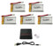 5 pièces 3.7V 600mAh Lipo Batterie avec Chargeur 5 en 1 pour Syma X5C X5C-1 X5A X5 X5SC X5SW H5C V931 S5C S5W SS40 FQ36 T32 T5W H42 Télécommande Drone Partie