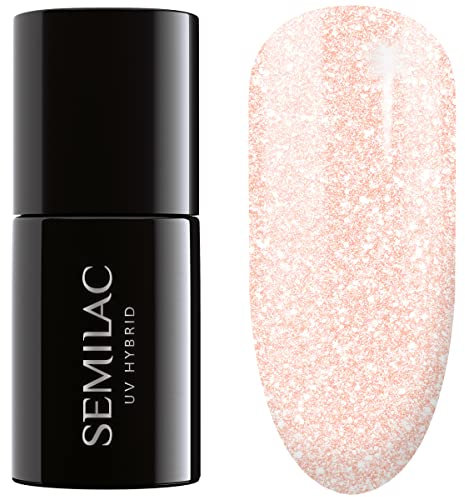 SEMILAC Gel Nail Polish 578 Glow Together - Full Coverage Gel Polish - Soak Off Easy To Use LED/UV Nail Lamp - Long Lasting Manicure and Pedicure up to 3 weeks
