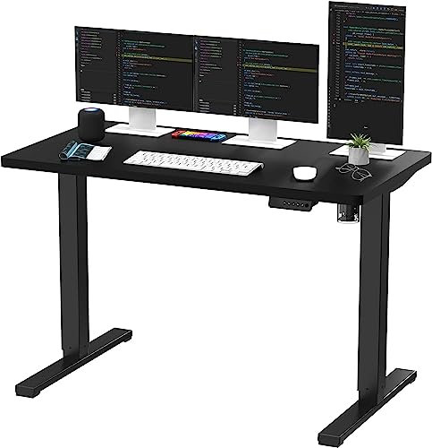 SANODESK Höhenverstellbarer Schreibtisch 200 x 105 cm Schreibtisch Höhenverstellbar Elektrisch Ergonomischer Steh-Sitz Tisch Computertisch für Heimbüro Homeoffice(ahorn)
