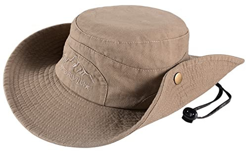 Obling Sonnenhut, Fischerhut, UPF 50, breite Krempe, Fischerhut, Safari-Boonie Hut, B-Khaki
