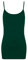 LUXE DIVA Womens Plain Sleeveless Round Scoop Neckline Stretch Slim Straps Strappy Straight Fitted Camisole T-Shirt Vest Body fit Summer UK Size 8-26 Bottle Green