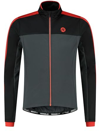 Rogelli Freeze Fahrradjacke Herren - Rennradjacke - Schwarz/Grau/Fluor - Größe 2XL