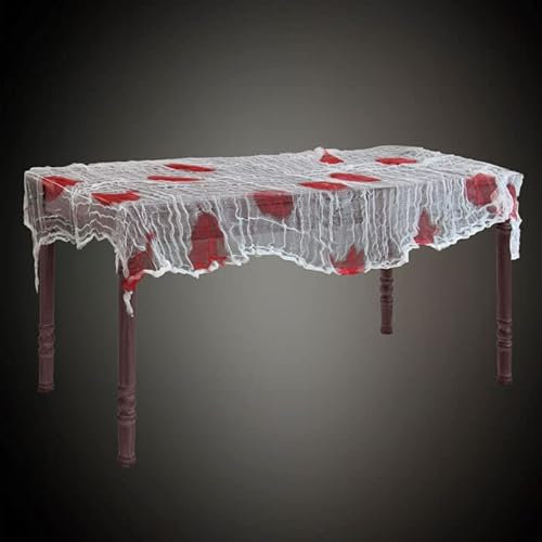 NEU Halloween Blutiger Mullstoff als Deko, Tischdecke & Co., 180 x 80cm