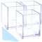 Acryl-Stifthalter, 3 Stück, transparente Stifthalter für Schreibtisch, Make-up-Pinselhalter, Tassen-Organizer, Schreibwaren-Aufbewahrung, Schreibtischzubehör für Büro, Schulbedarf (mit Reinigungstuch)