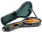 Crossrock Mandolinenkoffer aus Fiberglas - konturiert für F-Style (passend für Gibson F5) | Schwarz Glanz, Waldgrüner Samt, TSA-Schloss, Zubehörfach, Rucksackgurte - Sleek Pro Travel Case