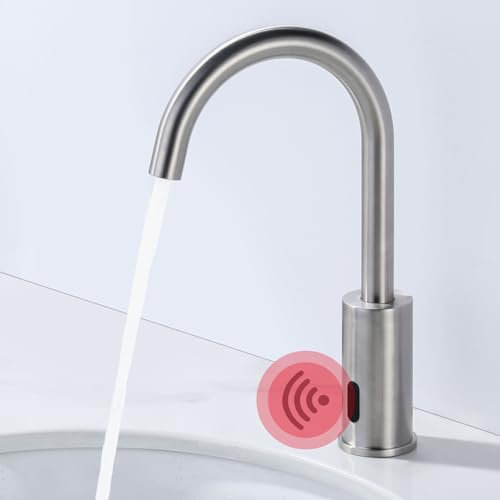 iVIGA Infrarot Wasserhahn Badezimmerhahn 360° drehbar Automatischer Sensor für Küche Bad - Automatische Badezimmerarmatur mit Steuergerät