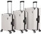 VERTICAL STUDIO 20 24 28 Koffer Reisekoffer 3er-Kofferset Trolley Mehrteilig mit Ziffern Kofferschloss aus Kunststoff (ABS) Vier Rollen (Odense weiß)