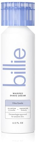 Billie Whipped Shave Cream - Ultra Gentle Protection - Fragrance-Free & Dermatologist-Approved - Designed for Sensitive Skin - 6.5 fl oz