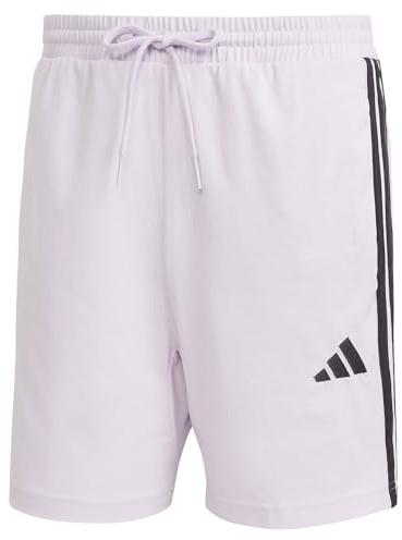 adidas Herren Essential Three Stripes Single Jersey Short 7IN, Ice Lavender/Black, XL