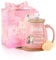 Mum Birthday Gifts for Mum Cute Cat Mugs Mother's Day Gift Ceramic Kawaii Coffee Tea Cup Best New Mums to Be Gifts from Daughter Son Pink Stuff Christmas Xmas Presents for Cat Mums Lovers Mom Her Wife
