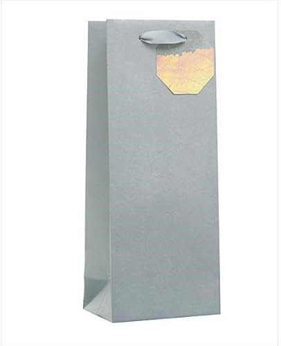 UK Greetings Bottle Bag for Him/Her/Friend - For Birthdays, Congratulations & Other Events - Silver Design