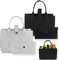Qichan 4 Stück Filztasche, 2 Faltbar Filztasche Groß mit 2 Kleine Filztaschen, Filztaschen Shopper, Einkaufstasche Filz zur Spielzeug, Einkaufen, Ausgehen, Aufbewahrung