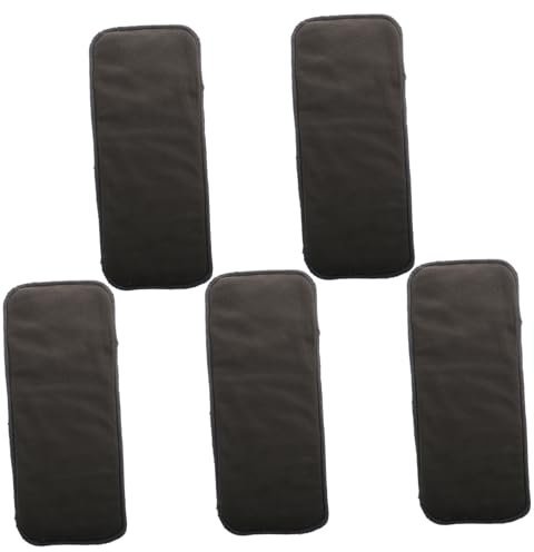 KOMBIUDA 5 Stück Wiederverwendbare Bambus-windeln Waschbare Babyeinlagen Aus Holzkohlefasermaterial Atmungsaktiv Und Bequem