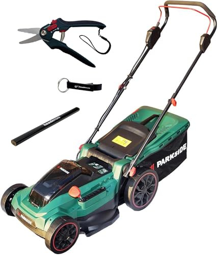 HEADNMORE Angebot für Parkside® 40 V Akku-Rasenmäher PRMA 40 – 40 cm Schnittbreite, 50 l Fangsack – ohne Akku & Ladegerät + HEADNMORE Zugaben & Parkside Arbeitssocken (+Universal-Schere)