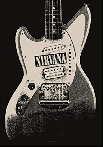 Heart Rock Bandiera Originale NIRVANA - JAG STANG Tessuto, Multicolore, 110x75x0.1 cm