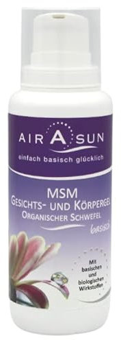 MSM Gel basisch - Basische Pflege für Gesicht und Körper mit reinem MSM vegan ohne Glycerin, ohne Sulfate, ohne Emulgator, ohne Silikon, ohne Konservierungsstoffe - 200 ml