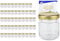 MamboCat Lot de 50 bocaux ronds TO 43 avec couvercle à vis couleur dorée, 53 ml, avec livret de recettes (français non garanti), bocaux, conserves, mini pots en verres
