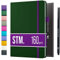 Notizbuch A5 Dotted Bullet Journal Buch und Stift - Gepunktet - Scribbles That Matter Notebook A5 - Auslaufsicheres 160g dickes papier, 150 Seiten, Hardcover Bujo, Hardcover Dot Grid note book