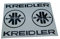 Kreidler MF Mofa Tank Verkleidung Aufkleber Schriftzug mit Logo, Sticker, zum Restaurieren von Lack & Verkleidung. Motorrad Emblem Alternative
