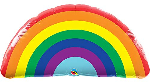 Qualatex 10493 36 Rainbow Foil Balloon, Multi-Colour