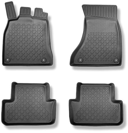 Mossa - TPE Fußmatten Auto kompatibel mit Audi A4 B8 Limousine (01.2008-10.2015) - schwarz Automatten Autoteppiche - G
