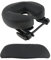 Hellery Pack of 3, Massage Bed Headrest - Adjustable & Cradle Rest Cushion (Leather Cover, Easy to Clean) & Massage Table Hanging Armrest, Black