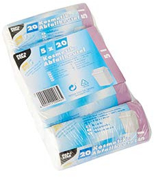 PAPSTAR 100 Kosmetik-Müllbeutel LDPE 5 l 44 cm x 36 cm Weiss, Sie erhalten 10 Packungen á 100 Stück (insgesamt 1000 Stück)