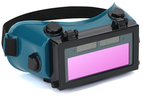 Holulo Auto Darkening Welding Goggles with Clear Inner Lenses Welding Helmet Solar Welder Eyes Glasses Flip Up Lens Eye Protection (Dark Green)