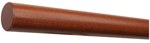 TIBU Handlauf Holz Mahagoni Treppe Wand Geländer/Rundholz/Stange/Griff lackiert 42 mm mit bearbeiteten Enden ohne Handlaufhalter 1000 mm / 100 cm / 1,0 m gefast