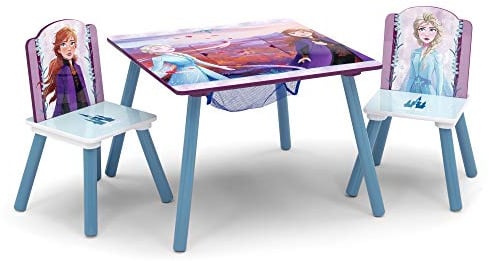 Delta Children TT87397FZ Ensemble Table et chaises La Reine des Neiges II avec Rangement