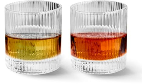 LEMONSODA Vasos y vasos de cóctel de línea recta vintage Highball (vasos de 10 onzas, juego de 2)