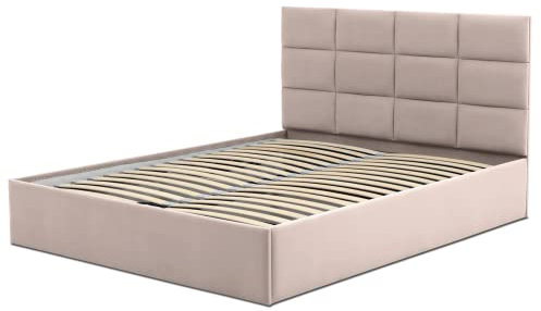 Polsterbett Tores 160x200 mit Bettkasten! Doppelbett mit Lattenrost! Best Stauraumbett! (Trinity 02)