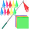 Reitsport-Trainingsflaggen, Reittrainingsausrüstung, Nylon-Flaggen mit Fahnenmast, Trainingsflagge, Reitfahne, Pferd, Longiertraining, Stab, Tierflagge, Trainingsstab, 10 Stück