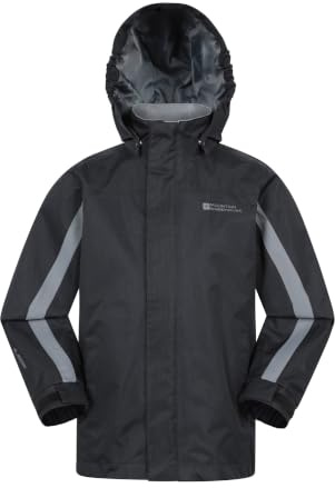 Mountain Warehouse Samson II Kids Waterproof Jacket | Triclimate Coat with Hood for Boys & Girls, Taped Seams & Adjustable Cuffs for Comfy Tailored Fit, For School & Everyday Wear