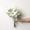 HXSCOO Brautjungfernstrauß Calla-Lilien weiße Tulpe Hochzeitsblumen Strauß Real Touch Bouquet