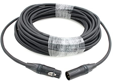 Eonvic 3-poliger XLR-Stecker auf Buchse, 24 V DC-Stromkabel für Kameras (3-poliger XLR-Stecker auf Buchse, 15 m)