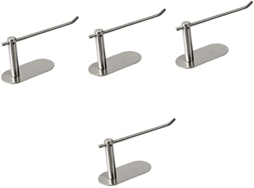 4 Stück Wandhalter unter Aufhänger Organizer zum Aufhängen für Rack Küche Halterung Handtuch Hand Stahl Barschränke Papierhalterung Gewebe Edelstahl Badezimmer