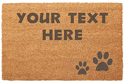 Roseley Natural Coconut Coir Doormat 40 x 60cm Personalised Address Custom Prints Add Your Own Design Entrance Hall Dirt Trapper (Your Own Design)