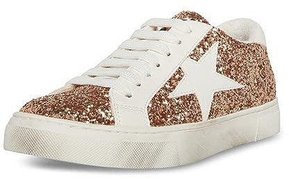 Steve Madden Sneaker Rezume Donna, Glitter oro rosa., 40 EU