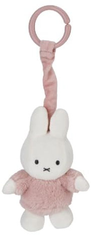 Tiamo NIJN909 Stoff Aufziehtier Miffy Hase Spielzeug für Babyschale/Kinderwagen - Fluffy pink
