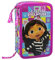 L'ERBAVOGLIO - GABBY'S DOLLHOUSE - ASTUCCIO SCUOLA 3 ZIP ORIGINALE LA CASA DELLA BAMBOLE DI GABBY - COMPLETO DI 44 PEZZI (FUCSIA/ARCOBALENO)