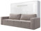 MAXIMAHOUSE Schrankbett horizontal mit Sofa 140x200 – Wandklappbett INVENTO LED 140H mit Lattenrost aus Holz – für Erwachsene – modernes, stabiles & praktisches Design